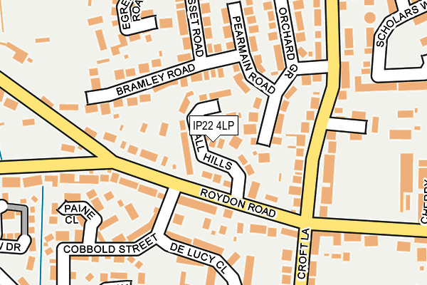 IP22 4LP map - OS OpenMap – Local (Ordnance Survey)