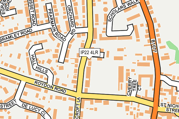 IP22 4LR map - OS OpenMap – Local (Ordnance Survey)