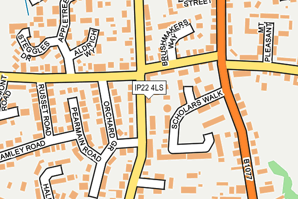 IP22 4LS map - OS OpenMap – Local (Ordnance Survey)