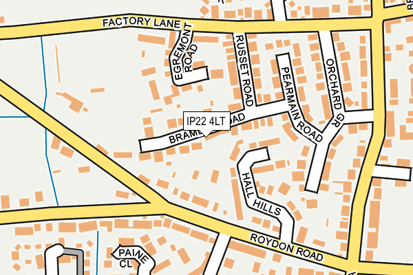 IP22 4LT map - OS OpenMap – Local (Ordnance Survey)