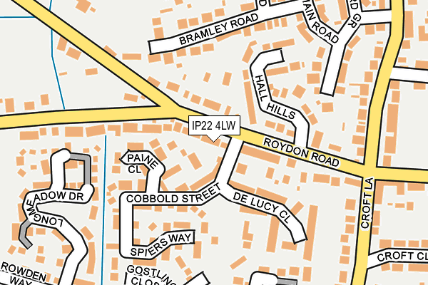 IP22 4LW map - OS OpenMap – Local (Ordnance Survey)