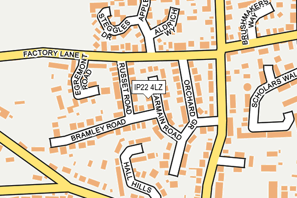 IP22 4LZ map - OS OpenMap – Local (Ordnance Survey)