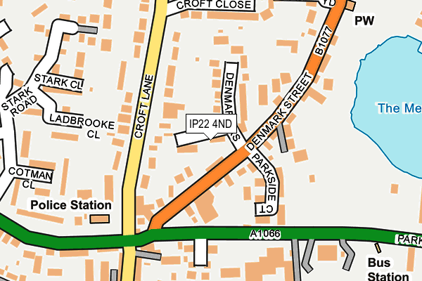 IP22 4ND map - OS OpenMap – Local (Ordnance Survey)