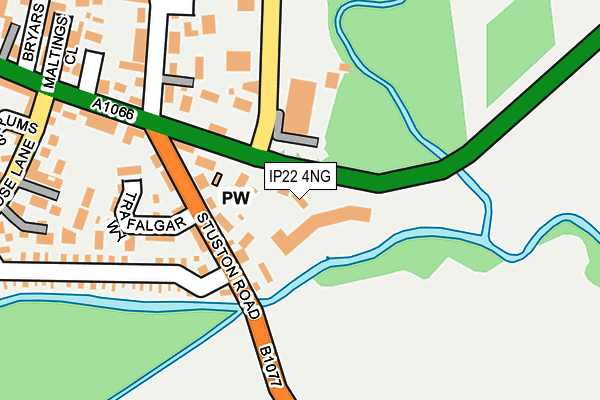 IP22 4NG map - OS OpenMap – Local (Ordnance Survey)