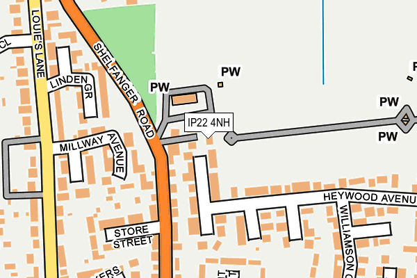 IP22 4NH map - OS OpenMap – Local (Ordnance Survey)