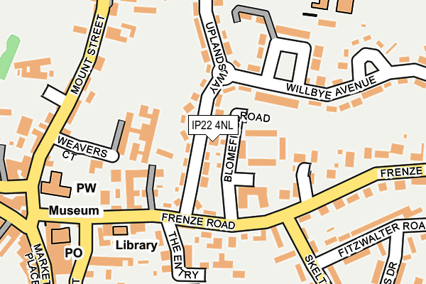 IP22 4NL map - OS OpenMap – Local (Ordnance Survey)