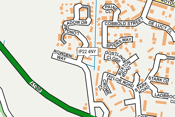IP22 4NY map - OS OpenMap – Local (Ordnance Survey)