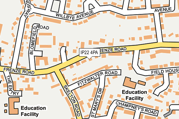 IP22 4PA map - OS OpenMap – Local (Ordnance Survey)