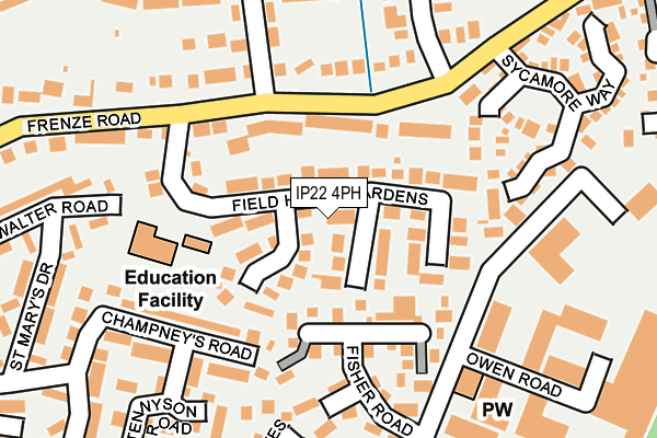 IP22 4PH map - OS OpenMap – Local (Ordnance Survey)