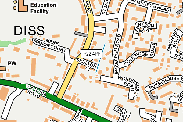 IP22 4PP map - OS OpenMap – Local (Ordnance Survey)