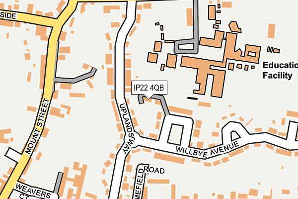 IP22 4QB map - OS OpenMap – Local (Ordnance Survey)