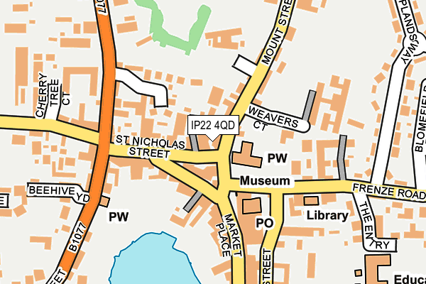 IP22 4QD map - OS OpenMap – Local (Ordnance Survey)