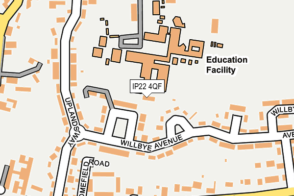 IP22 4QF map - OS OpenMap – Local (Ordnance Survey)