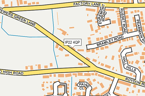 IP22 4QP map - OS OpenMap – Local (Ordnance Survey)