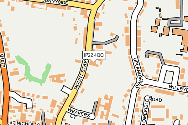 IP22 4QQ map - OS OpenMap – Local (Ordnance Survey)