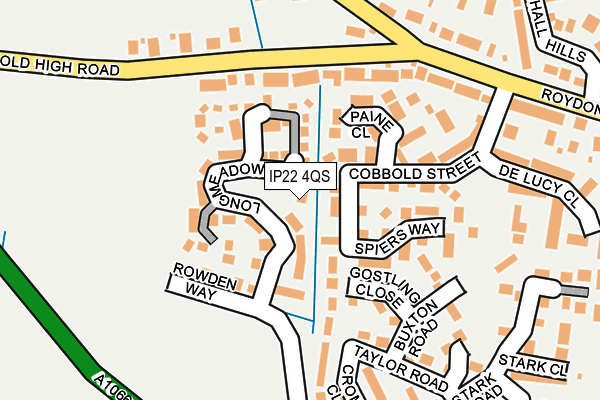 IP22 4QS map - OS OpenMap – Local (Ordnance Survey)