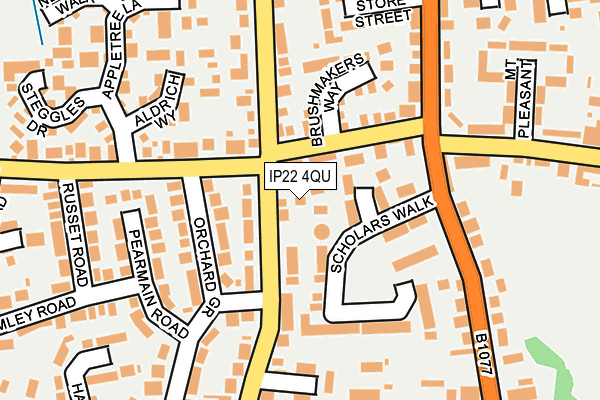 IP22 4QU map - OS OpenMap – Local (Ordnance Survey)