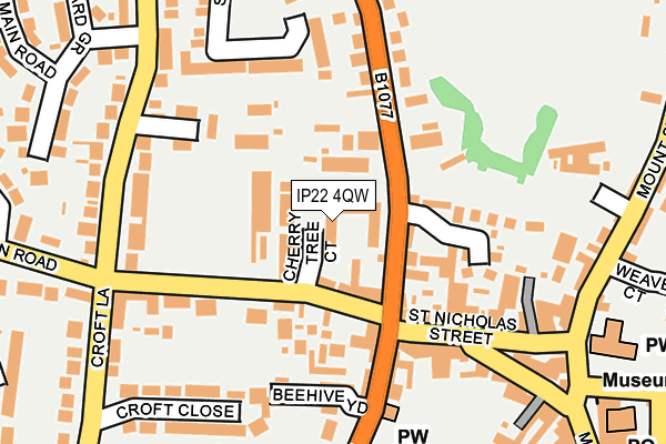IP22 4QW map - OS OpenMap – Local (Ordnance Survey)