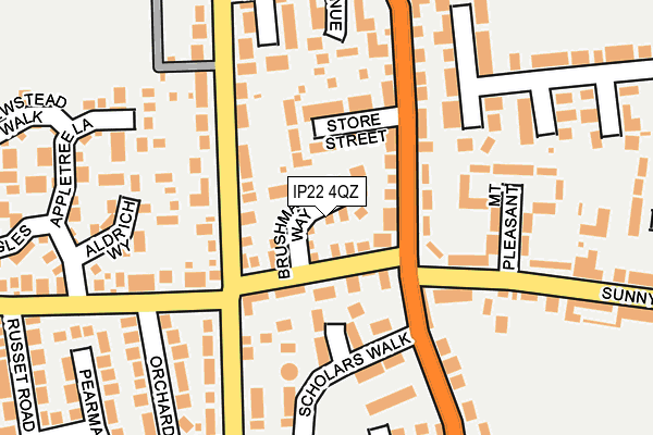 IP22 4QZ map - OS OpenMap – Local (Ordnance Survey)