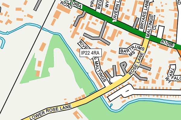 IP22 4RA map - OS OpenMap – Local (Ordnance Survey)