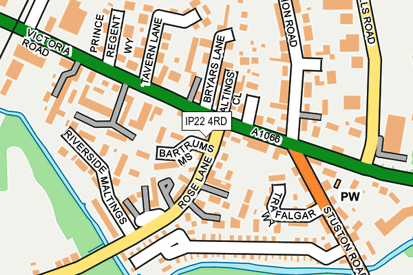 IP22 4RD map - OS OpenMap – Local (Ordnance Survey)