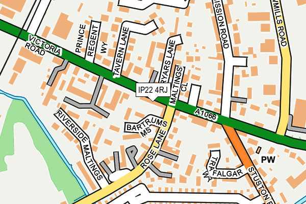 IP22 4RJ map - OS OpenMap – Local (Ordnance Survey)