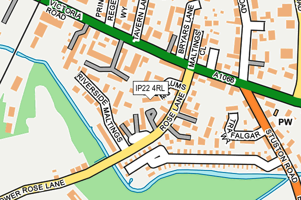 IP22 4RL map - OS OpenMap – Local (Ordnance Survey)