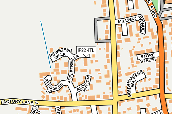 IP22 4TL map - OS OpenMap – Local (Ordnance Survey)