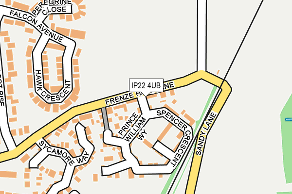 IP22 4UB map - OS OpenMap – Local (Ordnance Survey)