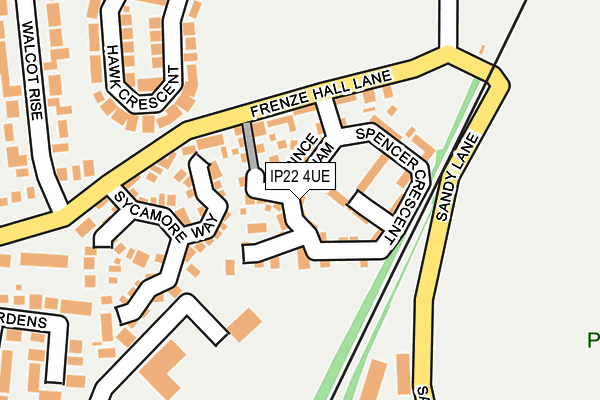 IP22 4UE map - OS OpenMap – Local (Ordnance Survey)