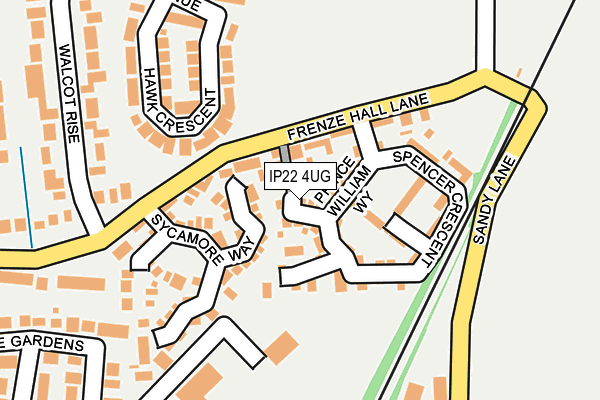 IP22 4UG map - OS OpenMap – Local (Ordnance Survey)