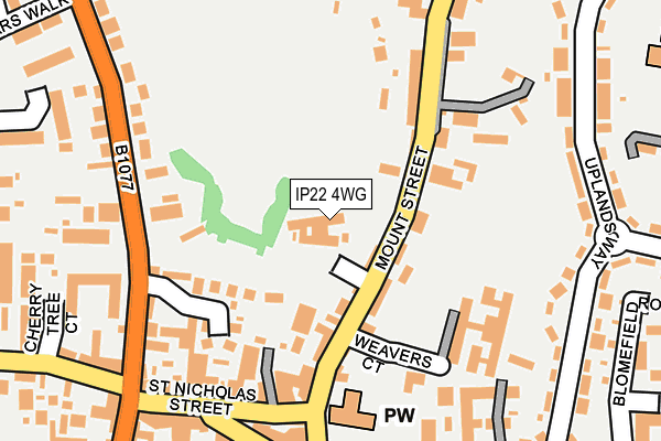 IP22 4WG map - OS OpenMap – Local (Ordnance Survey)