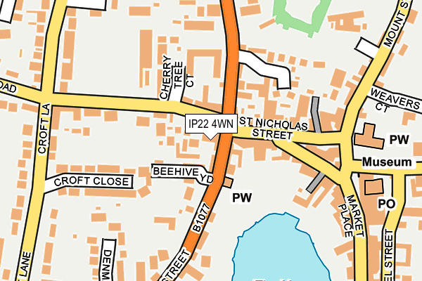 IP22 4WN map - OS OpenMap – Local (Ordnance Survey)