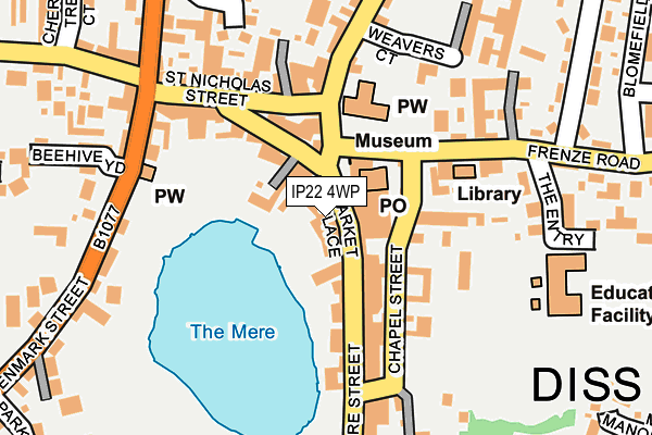 IP22 4WP map - OS OpenMap – Local (Ordnance Survey)