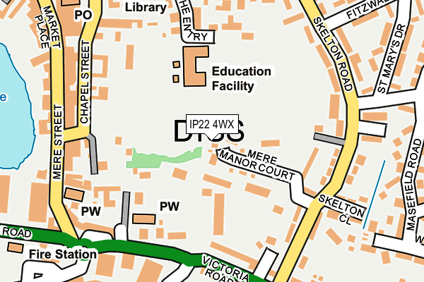 IP22 4WX map - OS OpenMap – Local (Ordnance Survey)