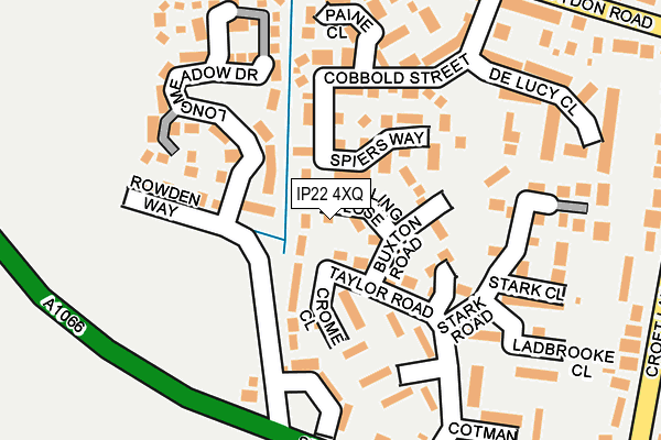 IP22 4XQ map - OS OpenMap – Local (Ordnance Survey)