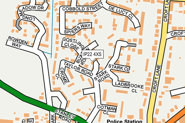 IP22 4XS map - OS OpenMap – Local (Ordnance Survey)