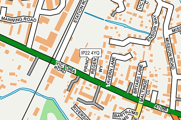 IP22 4YQ map - OS OpenMap – Local (Ordnance Survey)
