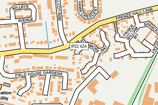 IP22 4ZA map - OS OpenMap – Local (Ordnance Survey)