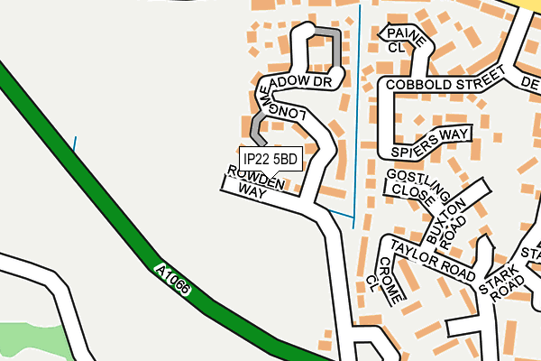 IP22 5BD map - OS OpenMap – Local (Ordnance Survey)