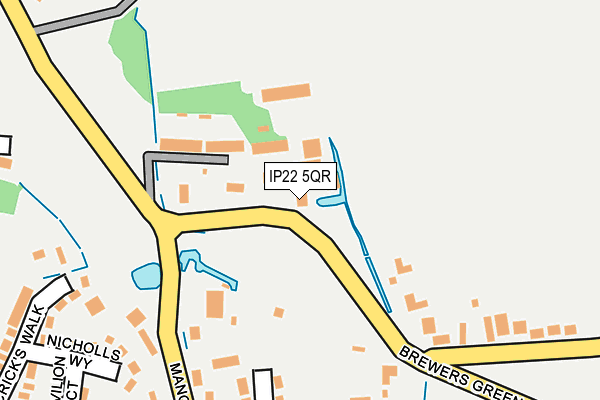 IP22 5QR map - OS OpenMap – Local (Ordnance Survey)