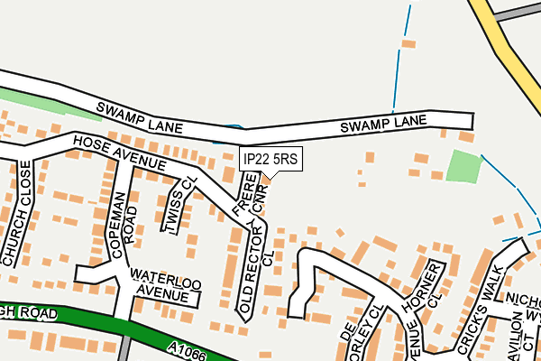 IP22 5RS map - OS OpenMap – Local (Ordnance Survey)