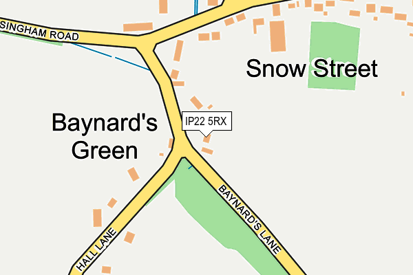 IP22 5RX map - OS OpenMap – Local (Ordnance Survey)