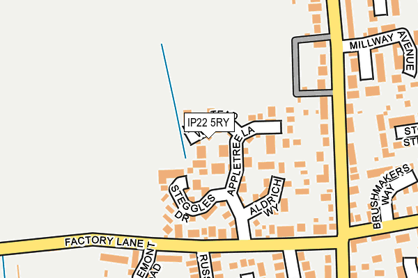 IP22 5RY map - OS OpenMap – Local (Ordnance Survey)