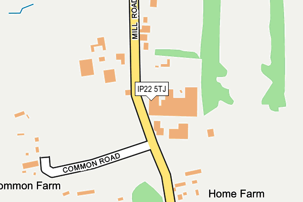 IP22 5TJ map - OS OpenMap – Local (Ordnance Survey)