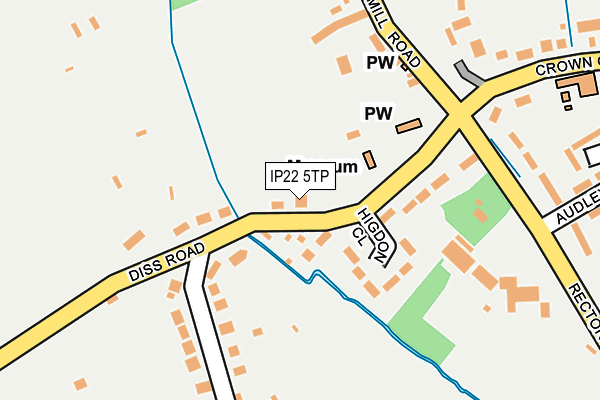 IP22 5TP map - OS OpenMap – Local (Ordnance Survey)