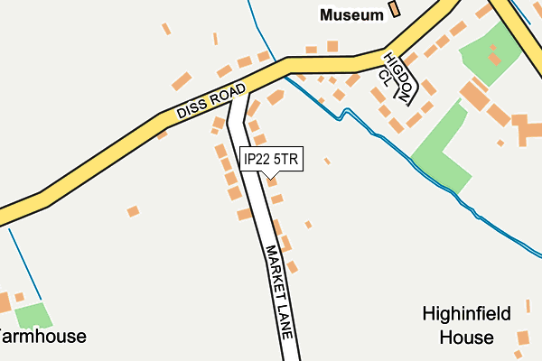IP22 5TR map - OS OpenMap – Local (Ordnance Survey)