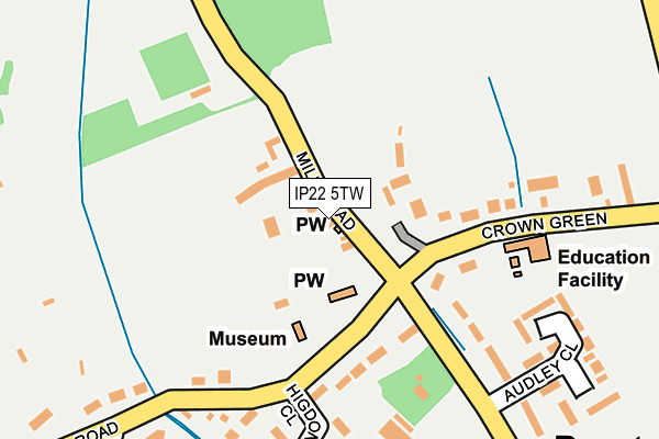IP22 5TW map - OS OpenMap – Local (Ordnance Survey)