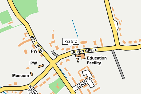 IP22 5TZ map - OS OpenMap – Local (Ordnance Survey)