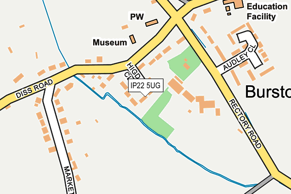 IP22 5UG map - OS OpenMap – Local (Ordnance Survey)